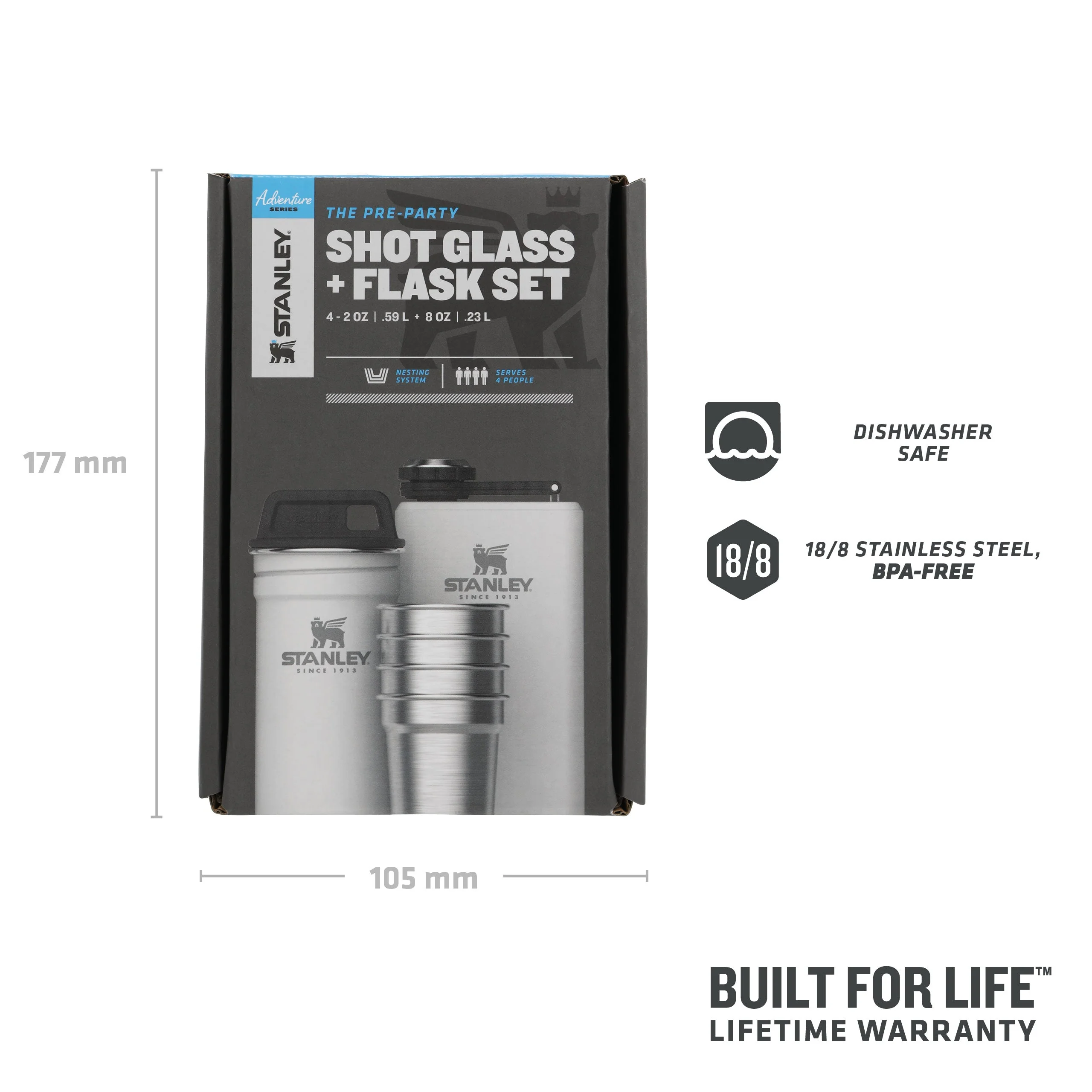 Adventure Pre-Party Shot Glass + Flask Set - Image 11