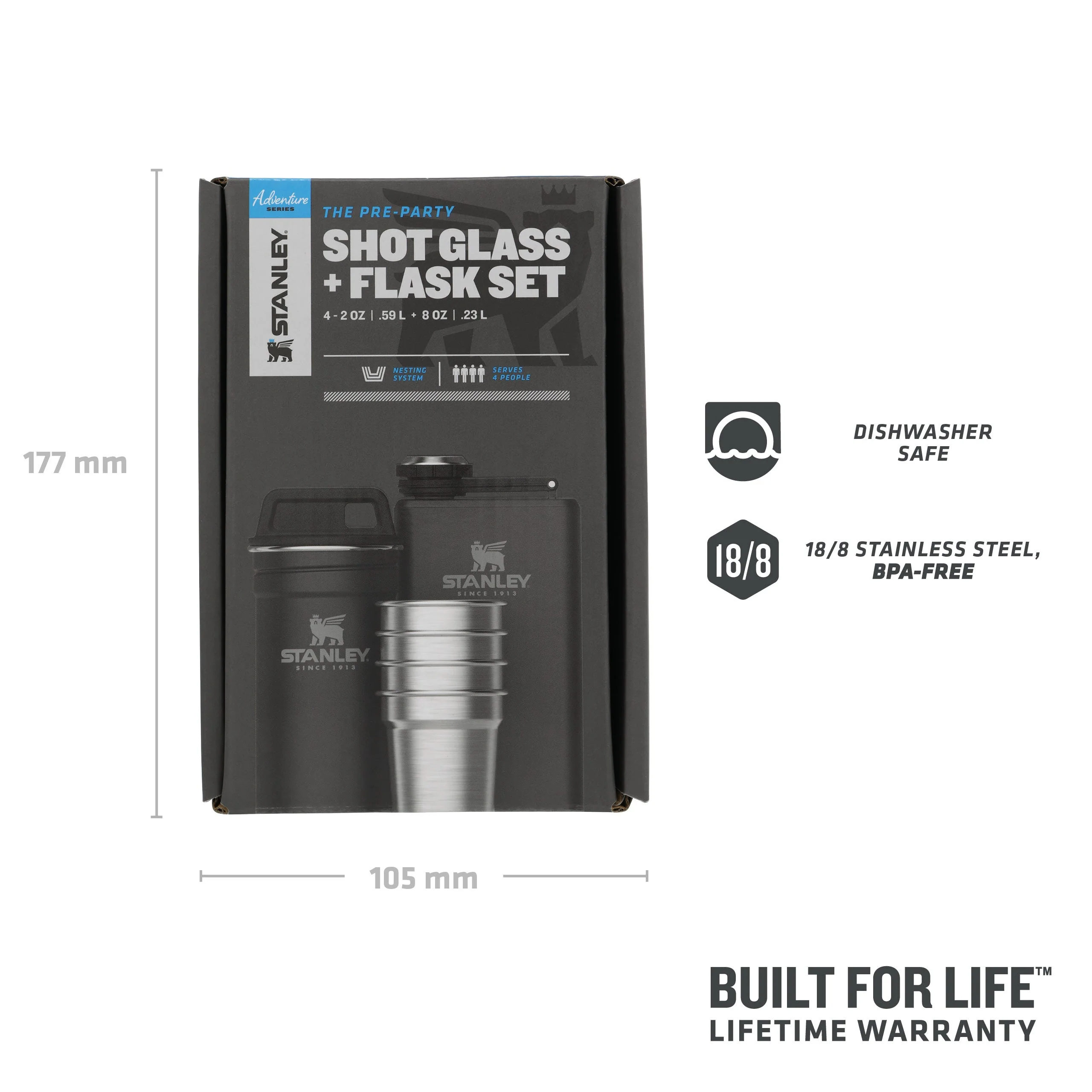Adventure Pre-Party Shot Glass + Flask Set - Image 8
